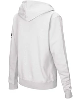 Women's White Ohio State Buckeyes Arched Name Full-Zip Hoodie