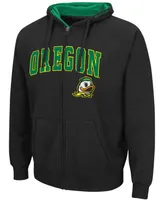 Men's Charcoal Oregon Ducks Arch Logo 3.0 Full-Zip Hoodie