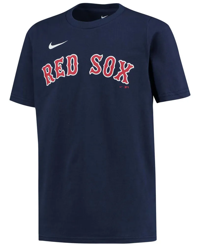 Big Boys Xander Bogaerts Navy Boston Red Sox Player Name and Number T-shirt