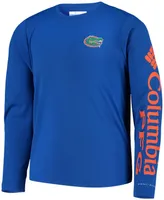 Big Boys Royal Florida Gators Pfg Terminal Tackle Long Sleeve Omni-Shade T-shirt