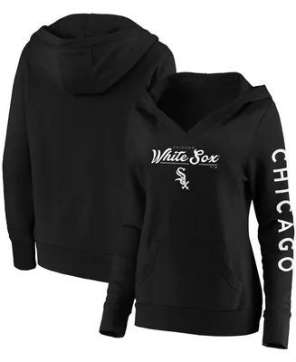 Women's Black Chicago White Sox Core High Class Crossover Pullover Hoodie