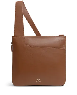 Women's Pockets Large Leather Zip Around Crossbody Bag