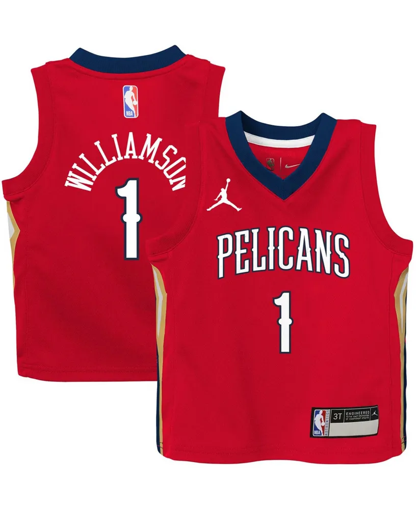 Toddler Girls and Boys Zion Williamson Red New Orleans Pelicans 2020/21 Jersey - Statement Edition