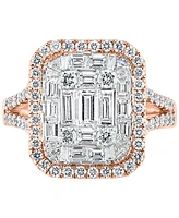 Effy Diamond Cluster Statement Ring (2 ct. t.w.) in 14k Rose Gold