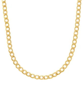 Italian Gold 22" Curb Link Chain Necklace (5mm) in 14k Gold