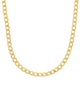 Italian Gold 22" Curb Link Chain Necklace (5mm) in 14k Gold