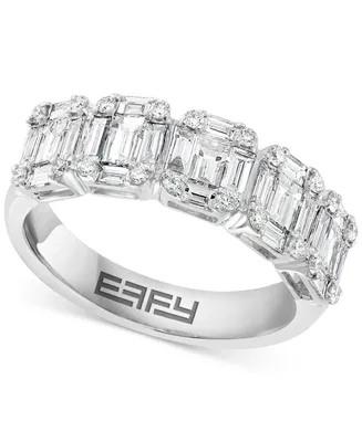 Effy Diamond Baguette Cluster Ring (1-1/4 ct. t.w.) in 18k White Gold