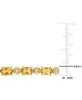 Citrine (8-1/10 ct. t.w.) & Diamond Accent Link Bracelet in 18k Gold-Plated Sterling Silver