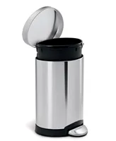 simplehuman Trash Can, Mini Semi Round Step Can, 6 Liter