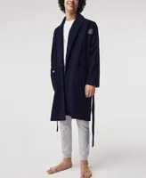 Lacoste Men's Sport-Inspired Textured Badges Cotton Pique Bathrobe