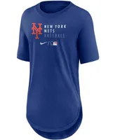 Women's Royal New York Mets Authentic Collection Baseball Fashion Tri-Blend T-shirt