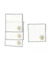 Gold Tone Stars Cocktail Napkins, Set of 4