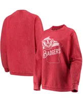 Women's Red Wisconsin Badgers Comfy Cord Corduroy Crewneck Sweatshirt