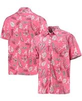 Men's Crimson Alabama Crimson Tide Vintage-Like Floral Button-Up Shirt