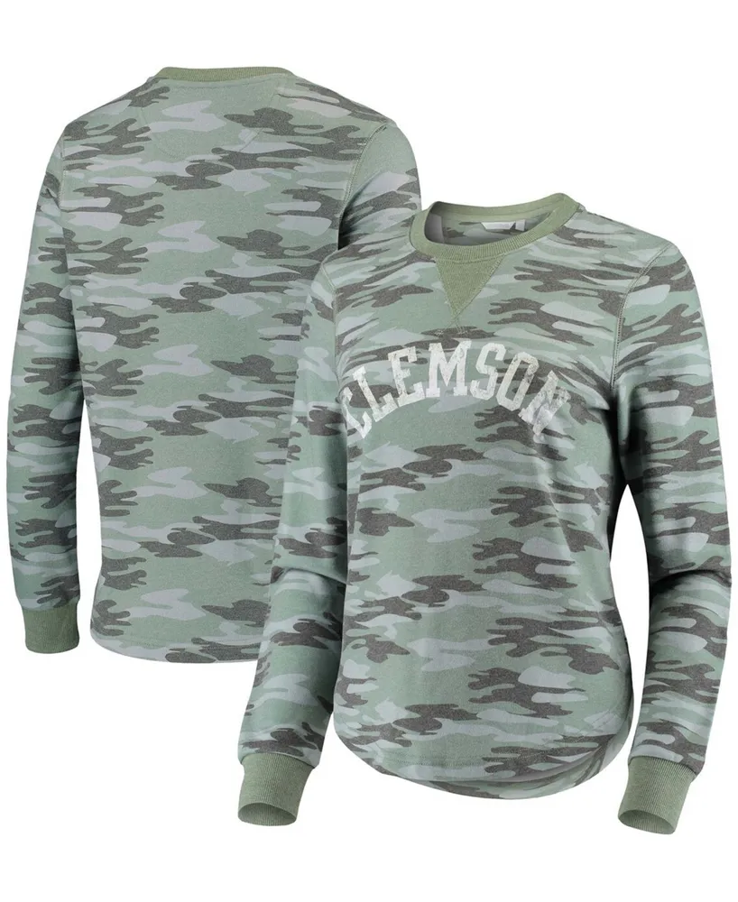 Women's Camo Clemson Tigers Comfy Pullover Sweatshirt