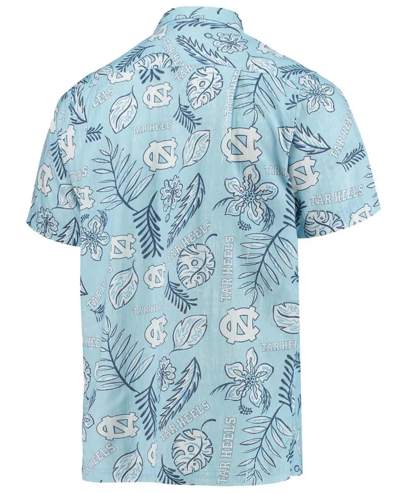 Men's Carolina Blue North Carolina Tar Heels Vintage-Like Floral Button-Up Shirt