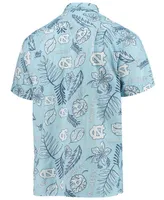 Men's Carolina Blue North Carolina Tar Heels Vintage-Like Floral Button-Up Shirt