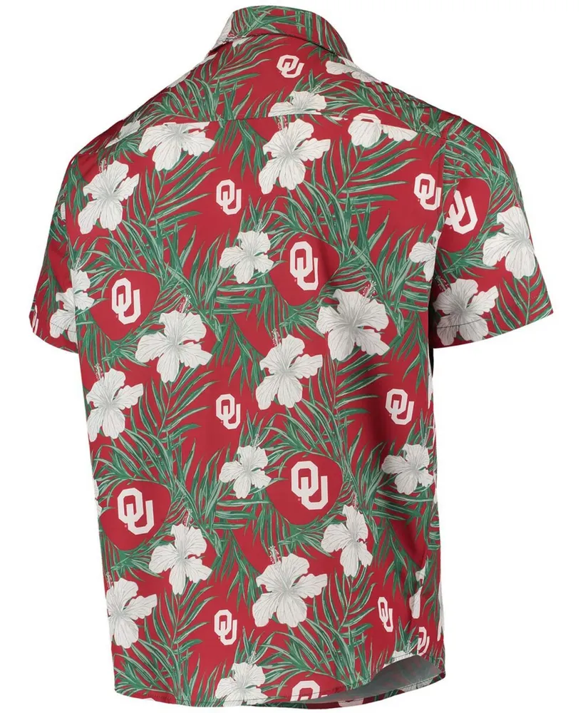 Men's Crimson Oklahoma Sooners Floral Button-Up Shirt