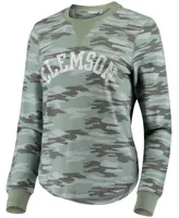 Women's Camo Clemson Tigers Comfy Pullover Sweatshirt