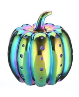 National Tree Company 12" Led Lit Iridescent Pumpkin Decor