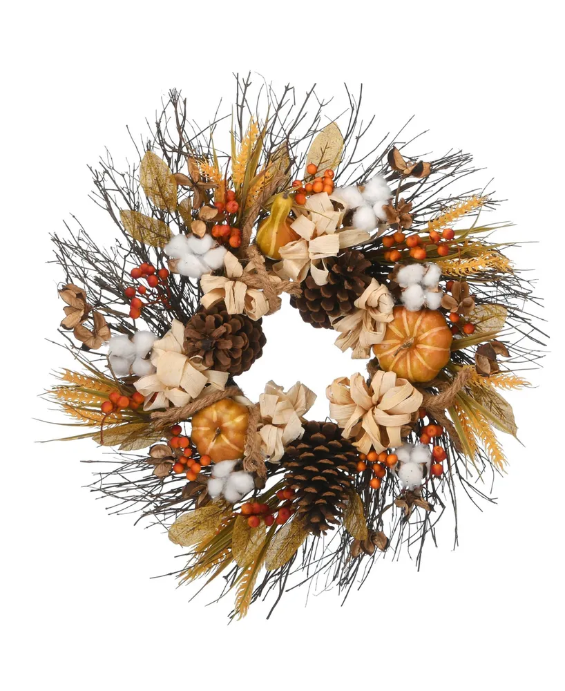 National Tree Company 22" Autumn Pinenut Wreath