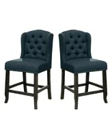 Langly Tufted Upholstered Pub Chair (Set of 2)