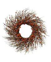 Gerson International Dried Twig and Fall Berries Wreath, 24"
