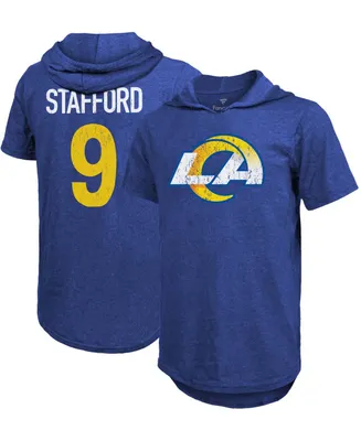 Men's Matthew Stafford Royal Los Angeles Rams Player Name Number Hoodie T-shirt