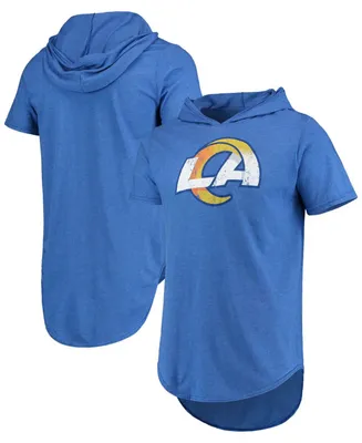 Men's Royal Los Angeles Rams Primary Logo Tri-Blend Hoodie T-shirt