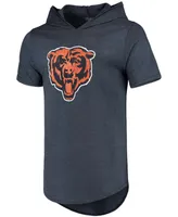 Men's Navy Chicago Bears Primary Logo Tri-Blend Hoodie T-shirt