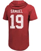 Men's Deebo Samuel Scarlet San Francisco 49Ers Player Name Number Tri-Blend Hoodie T-shirt