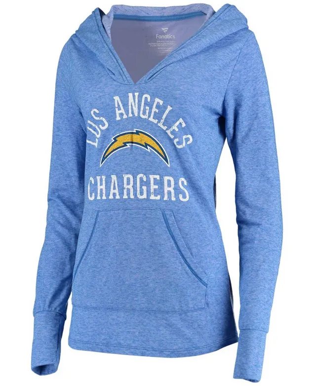 Women's Nike Powder Blue Los Angeles Chargers Sideline Stack Performance Pullover Hoodie