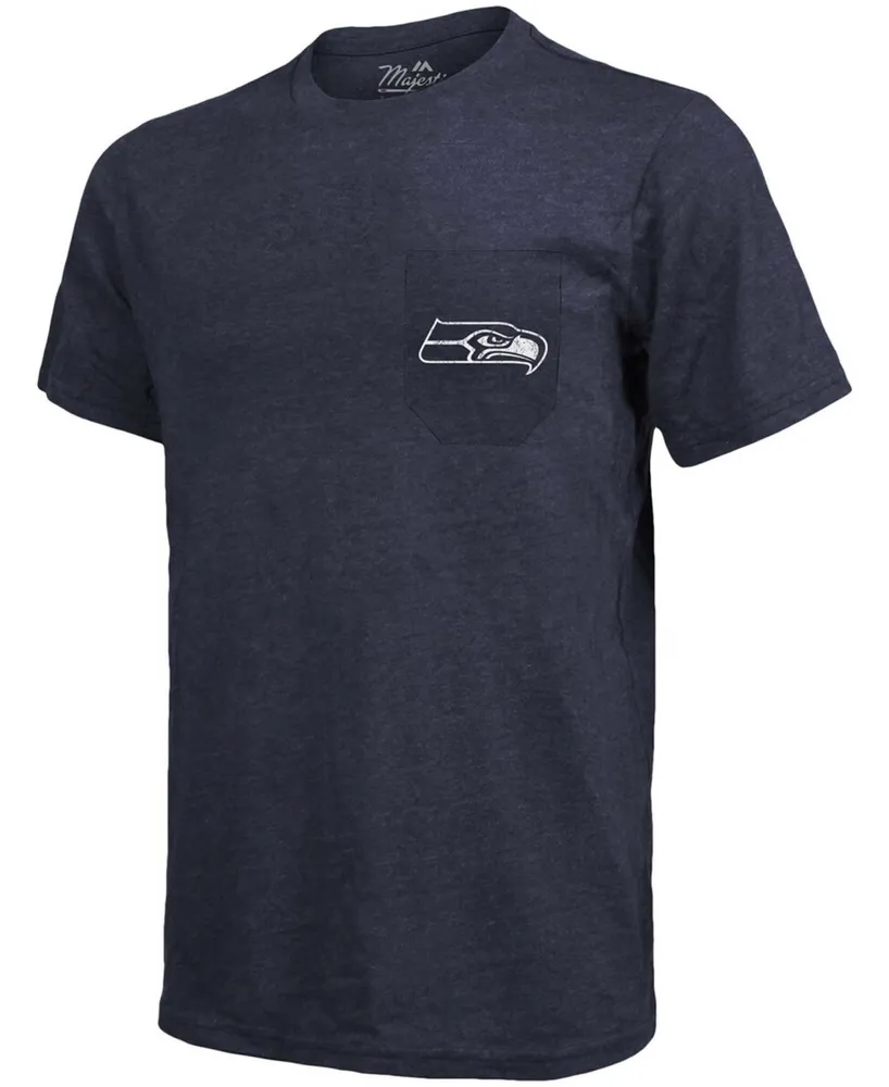 Seattle Seahawks Tri-Blend Pocket T-shirt - College Navy