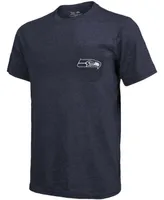 Seattle Seahawks Tri-Blend Pocket T-shirt - College Navy