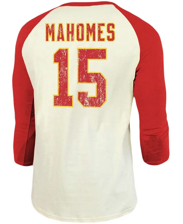 Men's Fanatics Branded Patrick Mahomes Red Kansas City Chiefs Player Icon Name & Number T-Shirt