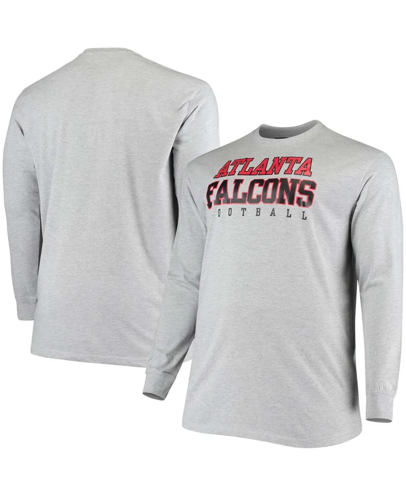 Men's Big and Tall Heathered Gray Atlanta Falcons Practice Long Sleeve T-shirt