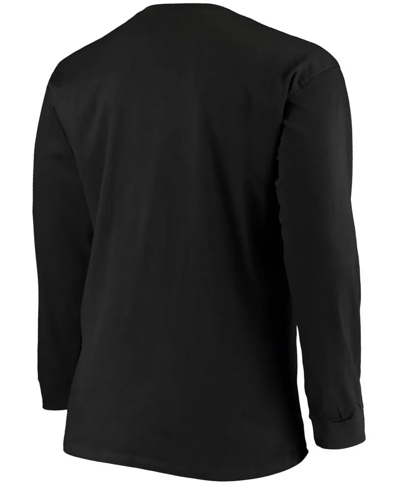 Men's Big and Tall Black Atlanta Falcons Color Pop Long Sleeve T-shirt
