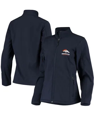 Women's Navy Denver Broncos Full-Zip Sonoma Softshell Jacket
