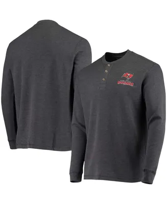 Men's Charcoal Tampa Bay Buccaneers Maverick Thermal Henley Long Sleeve T-shirt