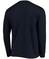 Men's College Navy Seattle Seahawks Maverick Thermal Henley Long Sleeve T-shirt