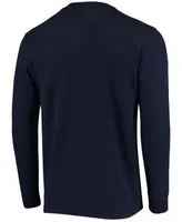 Men's Navy New England Patriots Maverick Thermal Henley Long Sleeve T-shirt