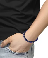 Effy Men's Lapiz Lazuli & Hematite Bead Stretch Bracelet in Sterling Silver