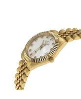 GV2 Women's Naples Gold-Tone Ion Plating Swiss Quartz Bracelet Watch 34 mm