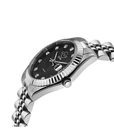 GV2 Women's Naples Silver-Tone Stainless Steel Swiss Quartz Bracelet Watch 34 mm - Silver