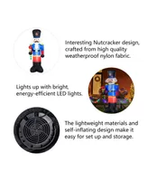 Glitzhome Lighted Inflatable Nutcracker Decor