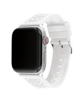 Coach White Silicone Strap 42/44/45mm Apple Watch Band