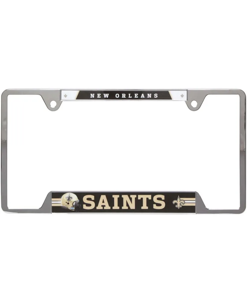 Multi New Orleans Saints Chrome Plated Metal License Plate Frame