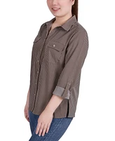 Women's 3/4 Roll Tab Shirt with Pockets