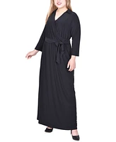 Ny Collection Plus Faux-Wrap Maxi Dress