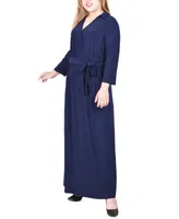 Ny Collection Plus Faux-Wrap Maxi Dress